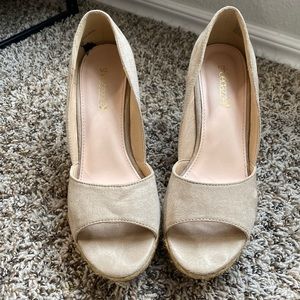Nude Open Toed Wedge